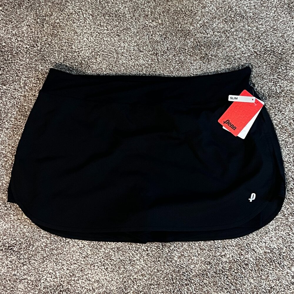 NWT Penn Slim Cut 15" Black Tennis Skirt